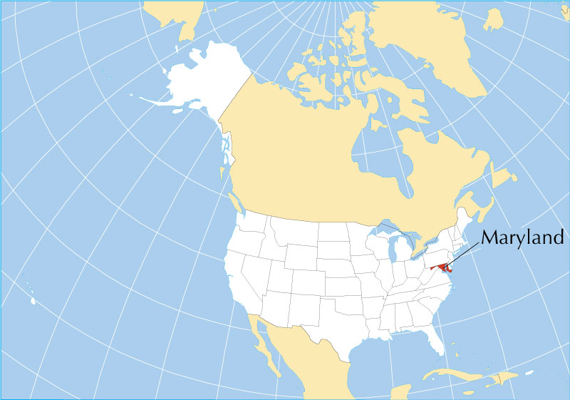 Maryland On The Us Map Map of the State of Maryland, USA   Nations Online Project