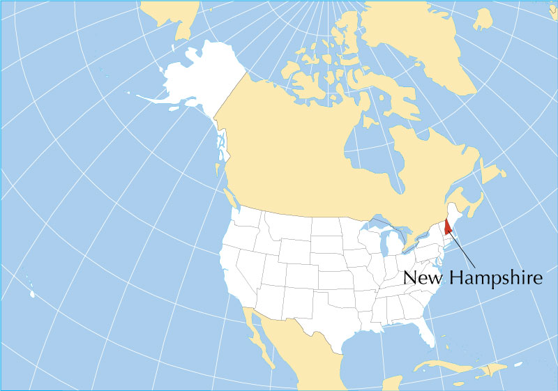 New Hampshire Location Map 