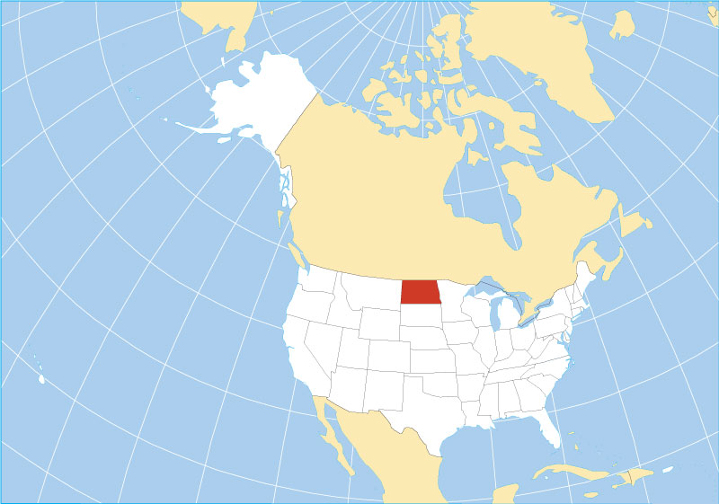 North Dakota Location Map 