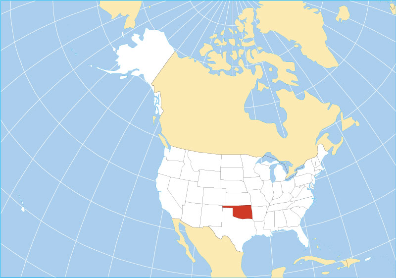 Download Map of the State of Oklahoma, USA - Nations Online Project