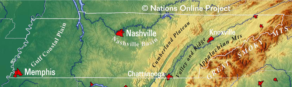Tennessee Map Franklin County Regional