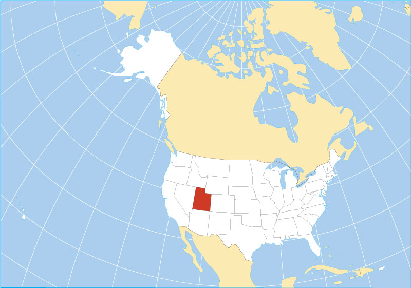 Utah On A Us Map Map of the State of Utah, USA   Nations Online Project