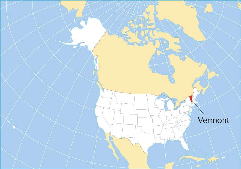 Vermont Location Map 