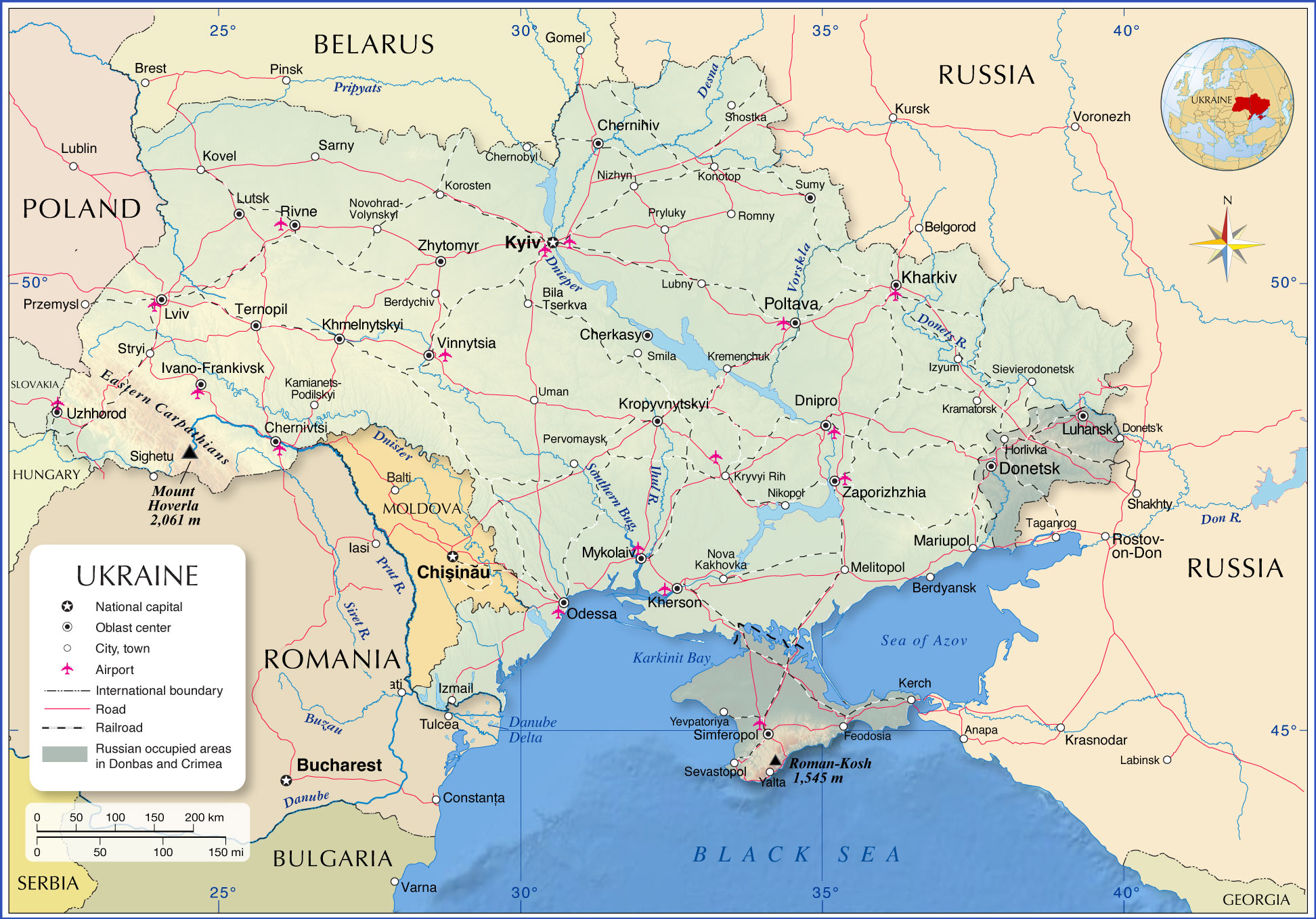 Political Map Of Ukraine Nations Online Project