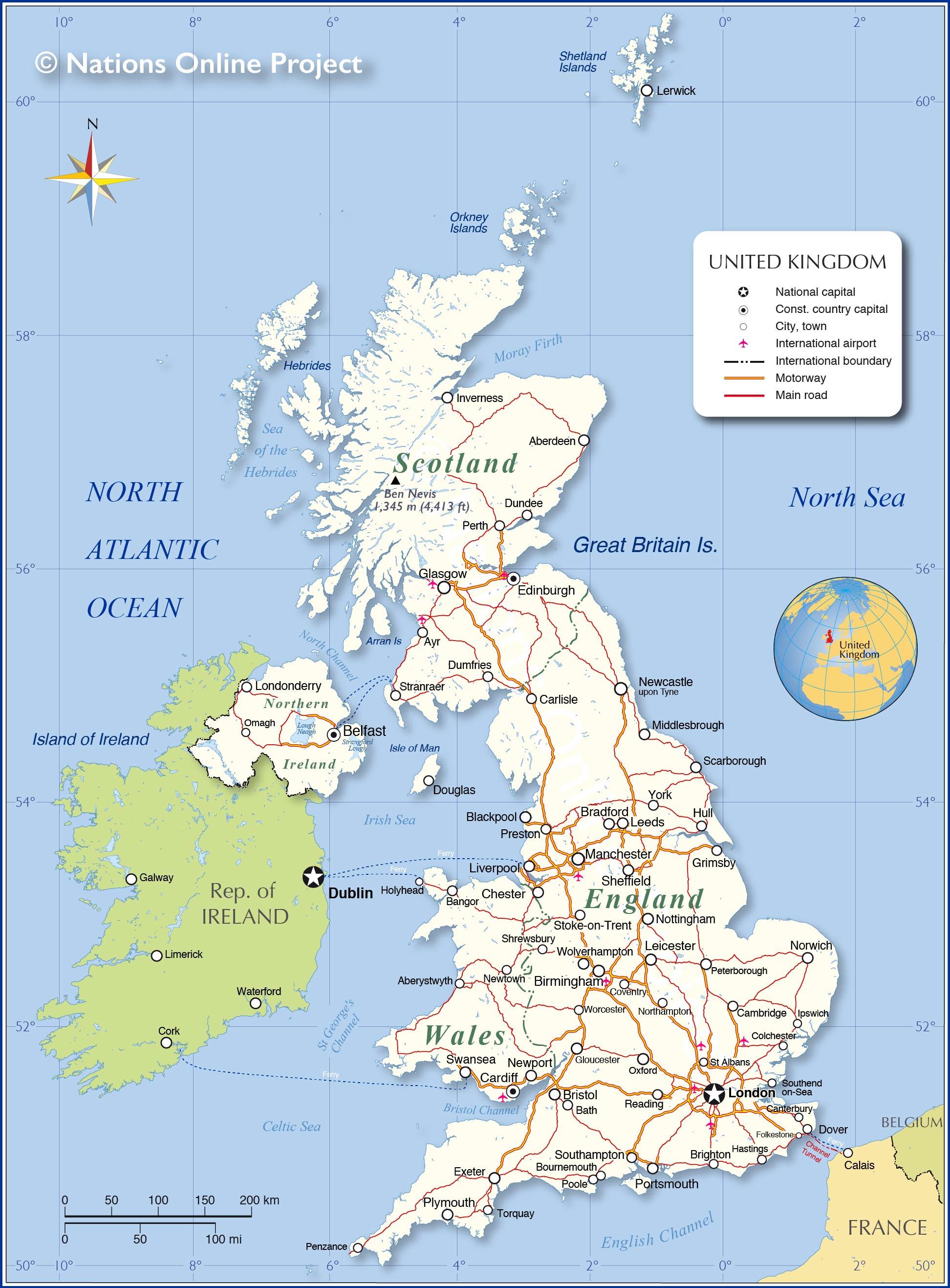 Map Of The England - Flor Oriana