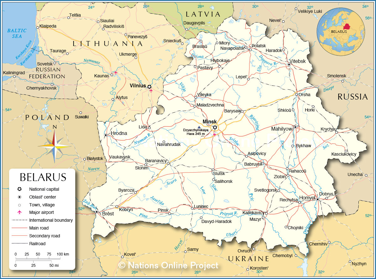 Political Map Of Belarus Nations Online Project