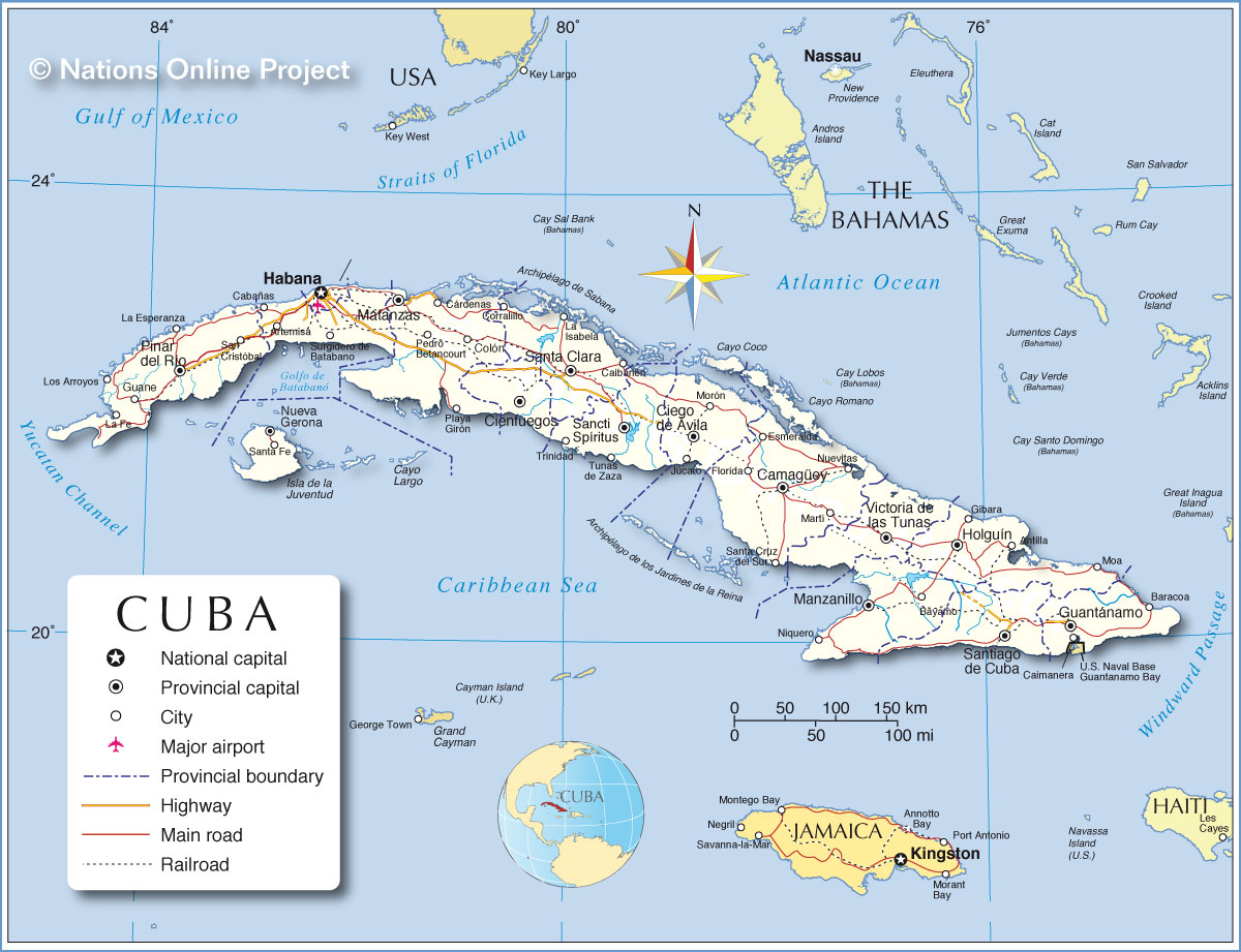 Administrative Map of Cuba - Nations Online Project