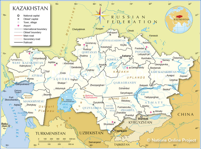 Large Political And Administrative Map Of Kazakhstan - vrogue.co