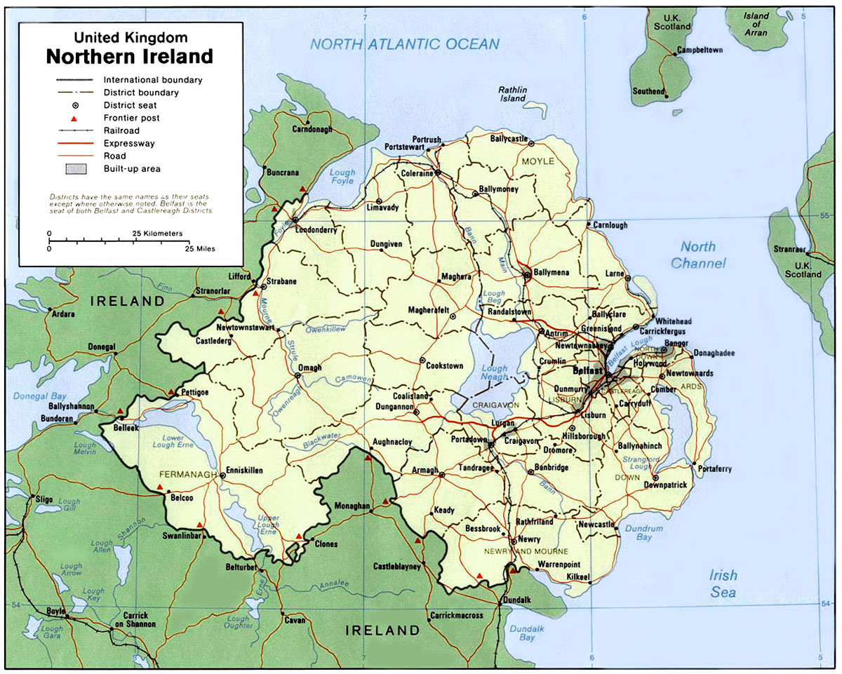 map of northern ireland Map Of Northern Ireland Nations Online Project map of northern ireland