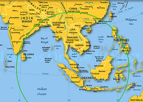 mh370 indian ocean map