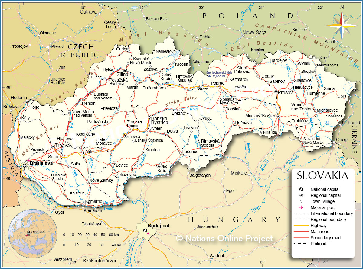 Slovakia Map 